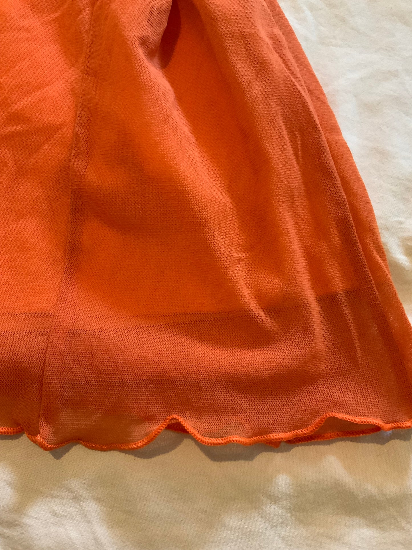 Haut à bretelles en maille orange vintage Y2K - L