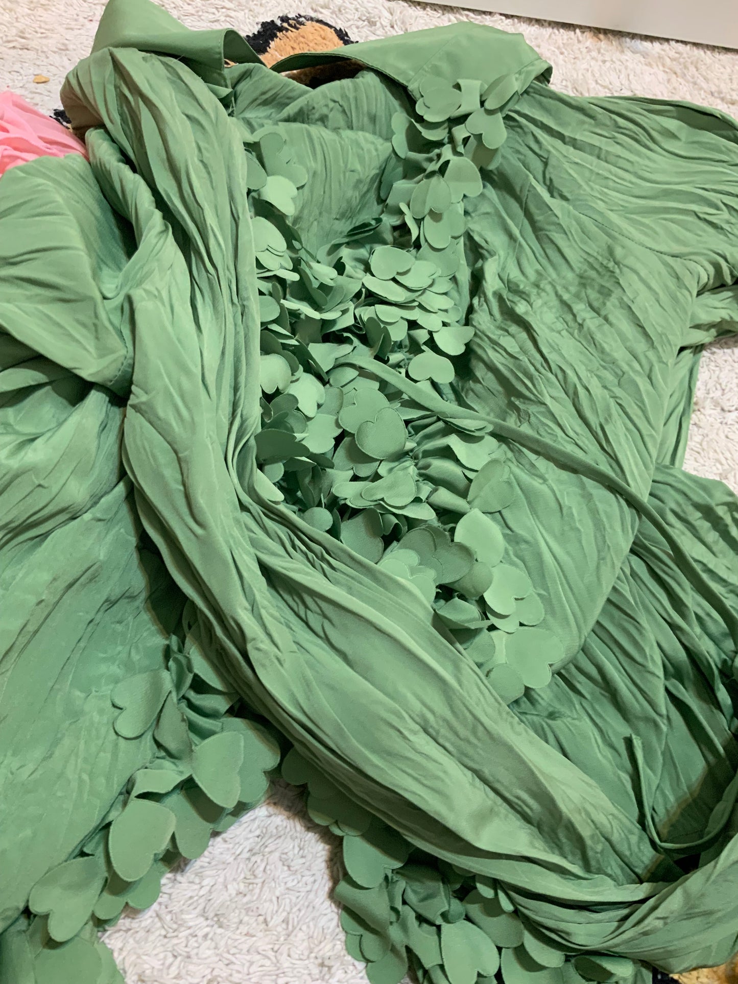 Jabot shirt in light green - M