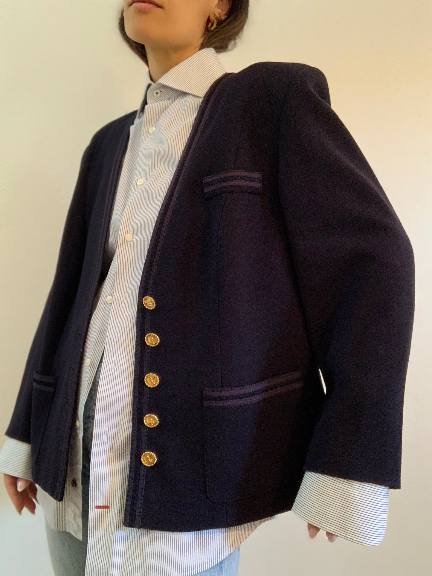Blazer bleu foncé vintage Weil - XL