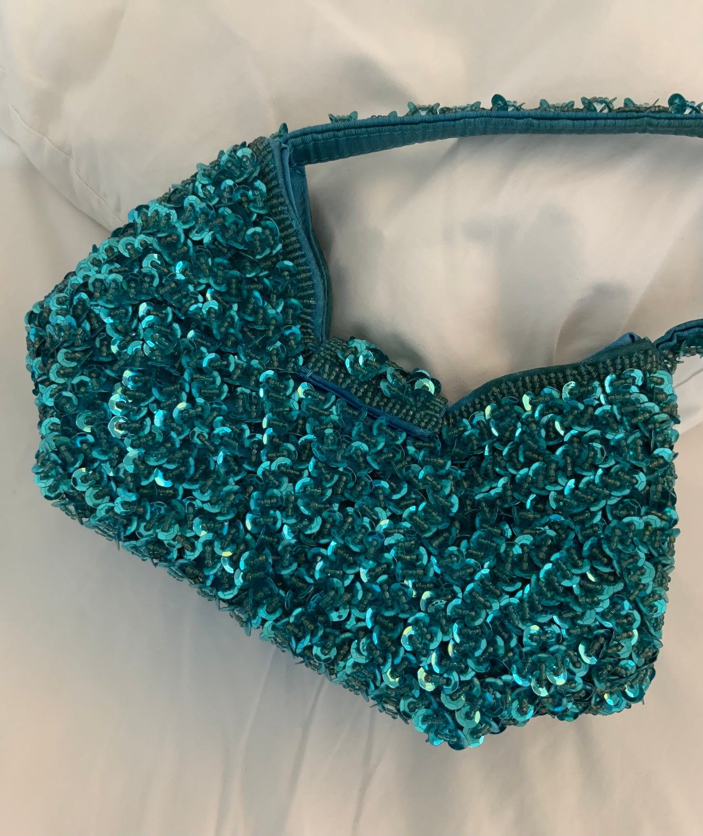 Blue sequins mini party bag