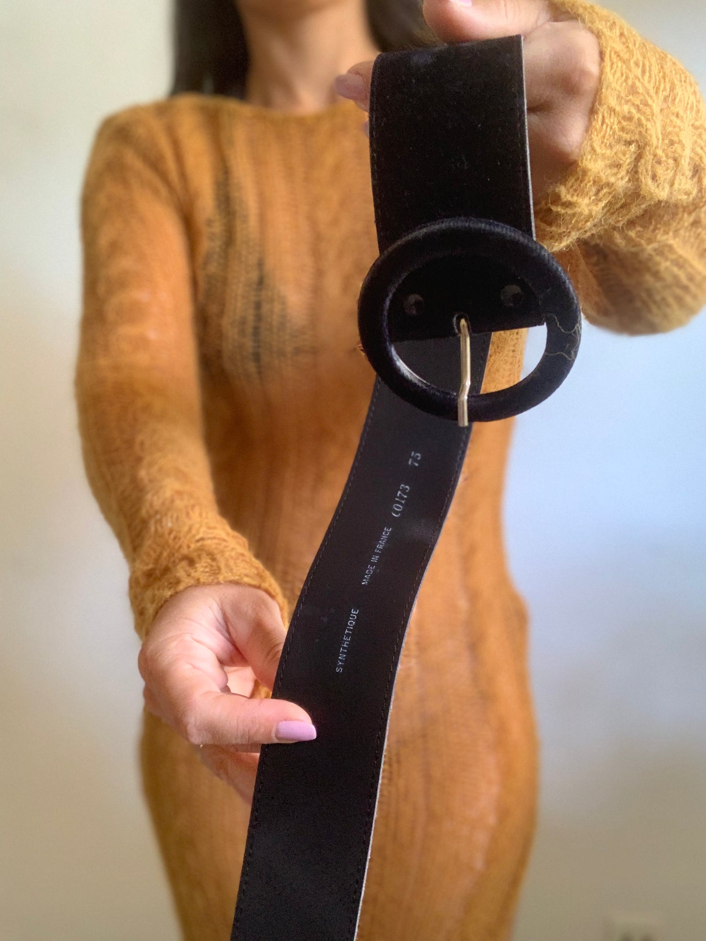 Ceinture en velours noir vintage