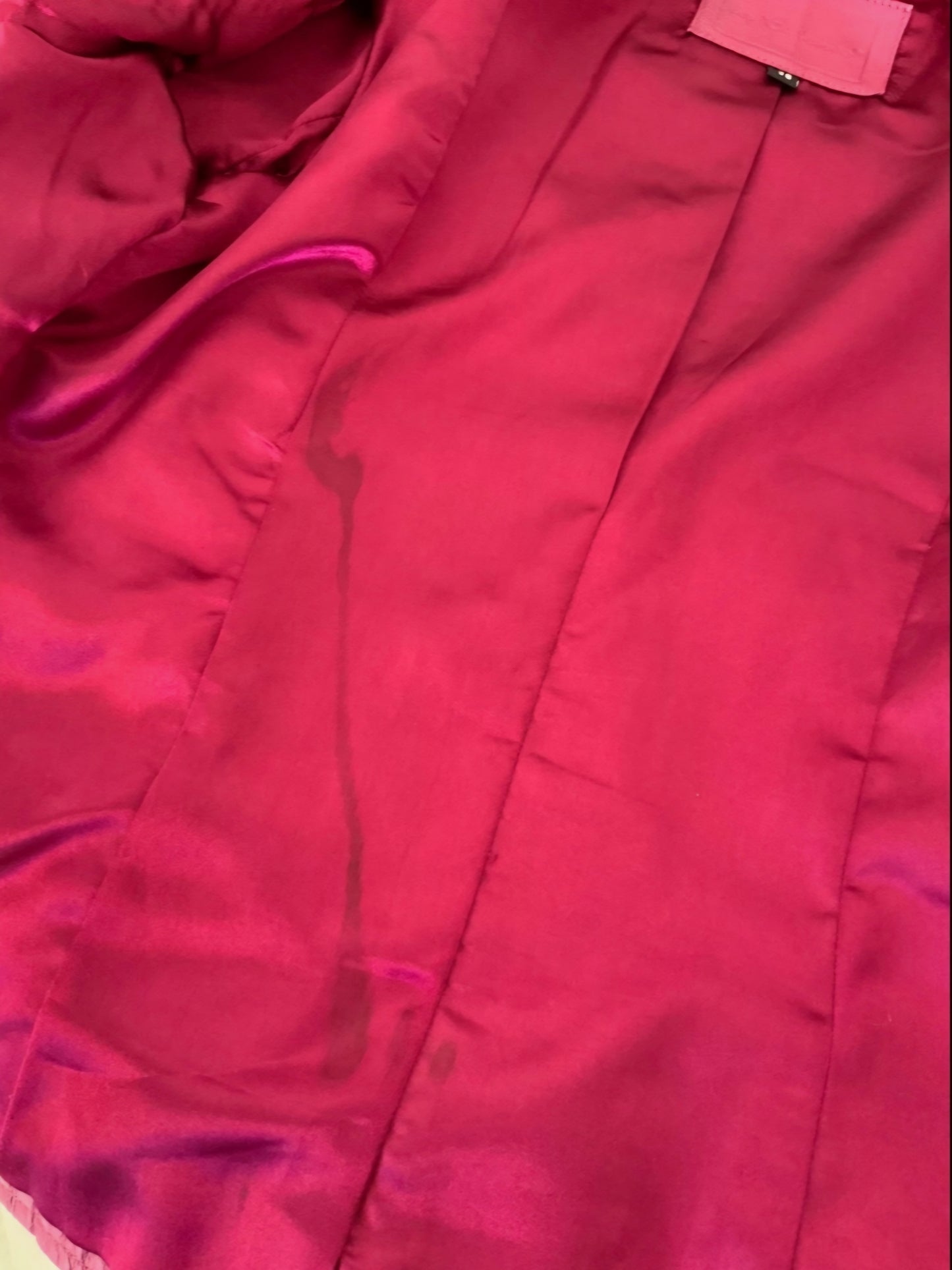 Dark pink leather jacket - M