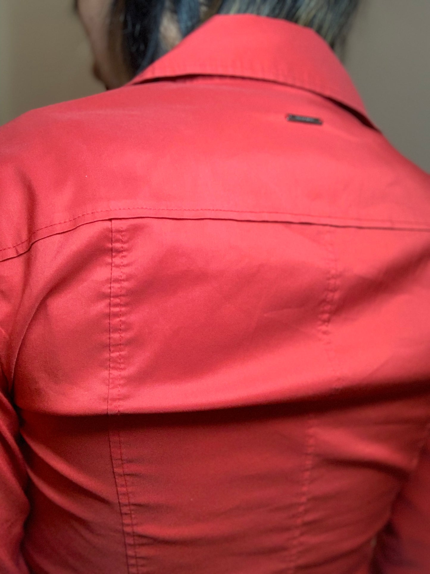 Blusa de algodón roja Boss - S/M
