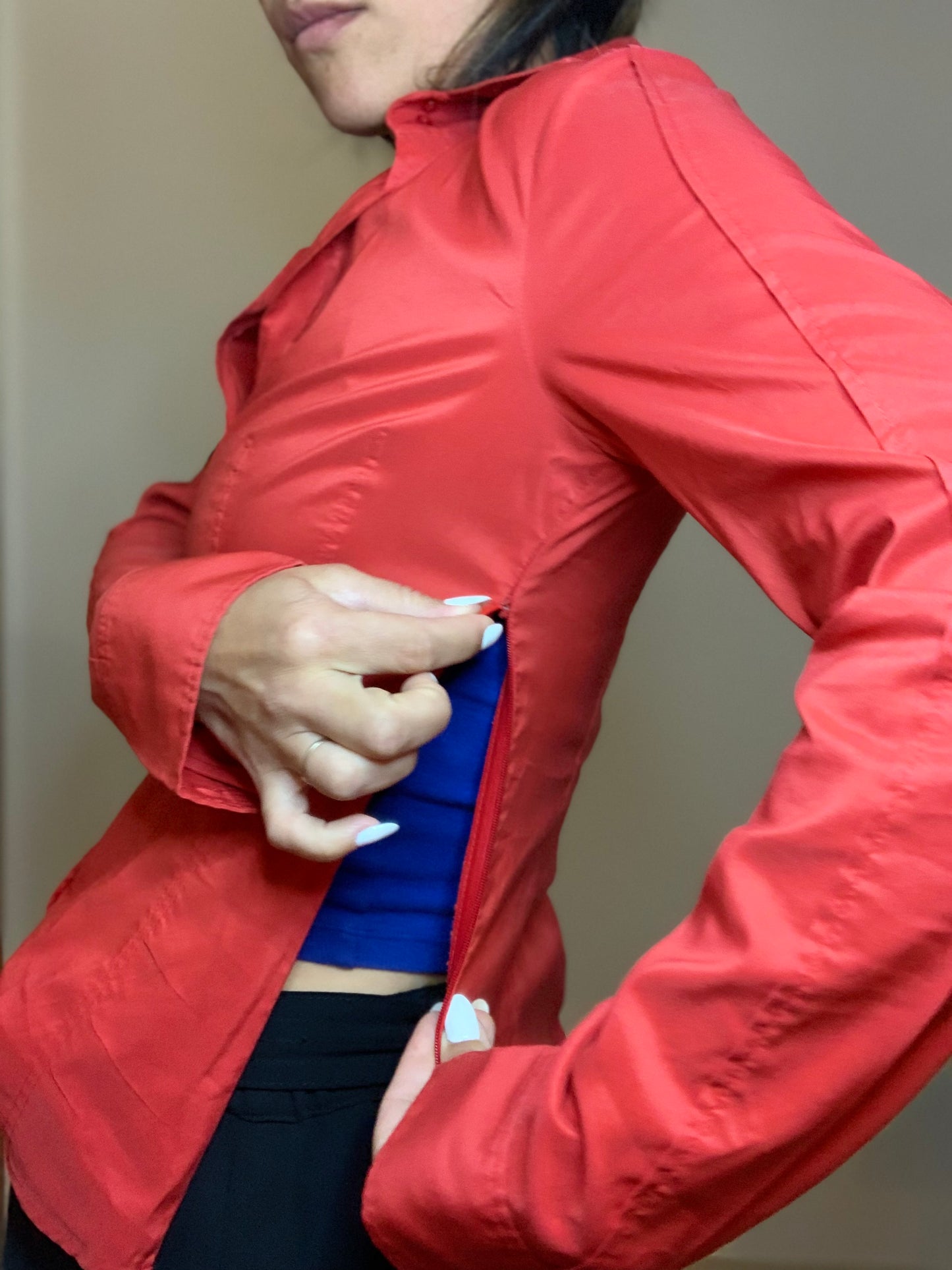 Blusa de algodón roja Boss - S/M